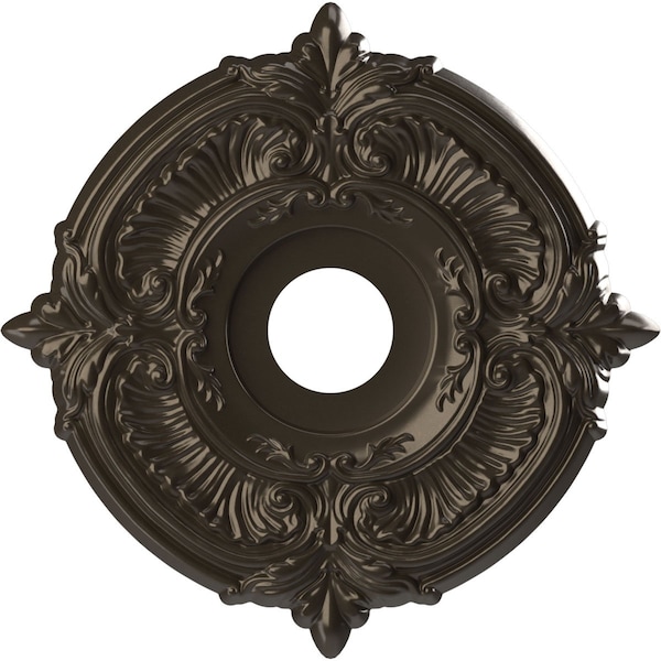 Ekena Millwork Attica PVC Ceiling Medallion (Canopies up to 5 5/8"), 16"OD x 3 1/2"ID x 1"P, Metallic Dark Bronze CMP16ATCDB - main